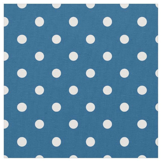 Snorkel Blue & White Polka Dot Tyg (Närbild)