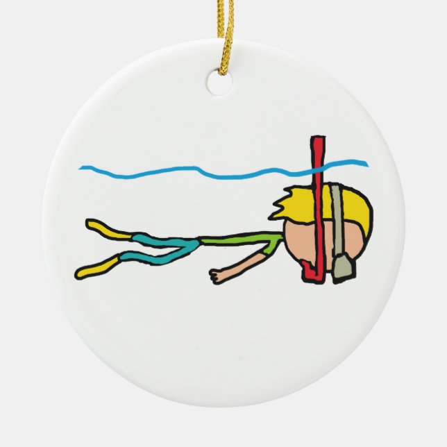 Snorkel Julgransprydnad Keramik (Framsidan)