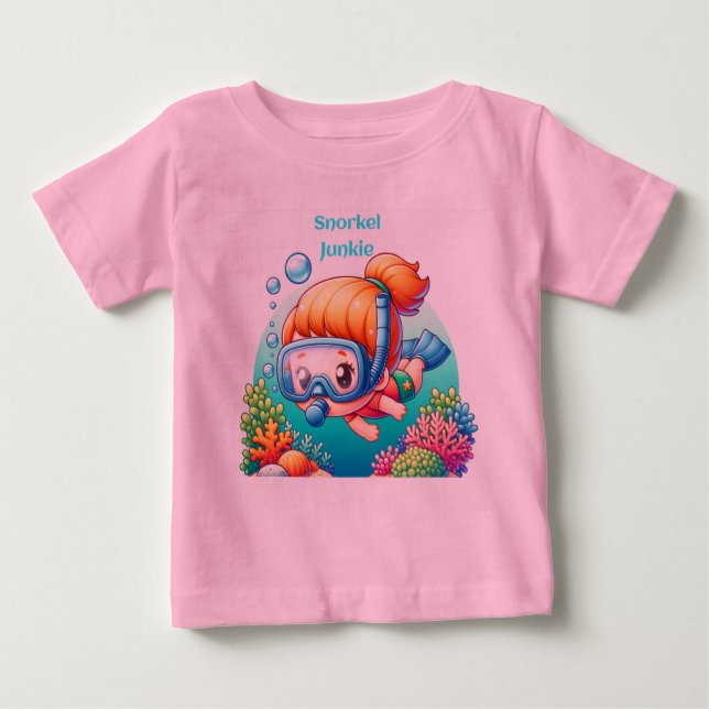 Snorkel junkie gal t shirt (Framsida)