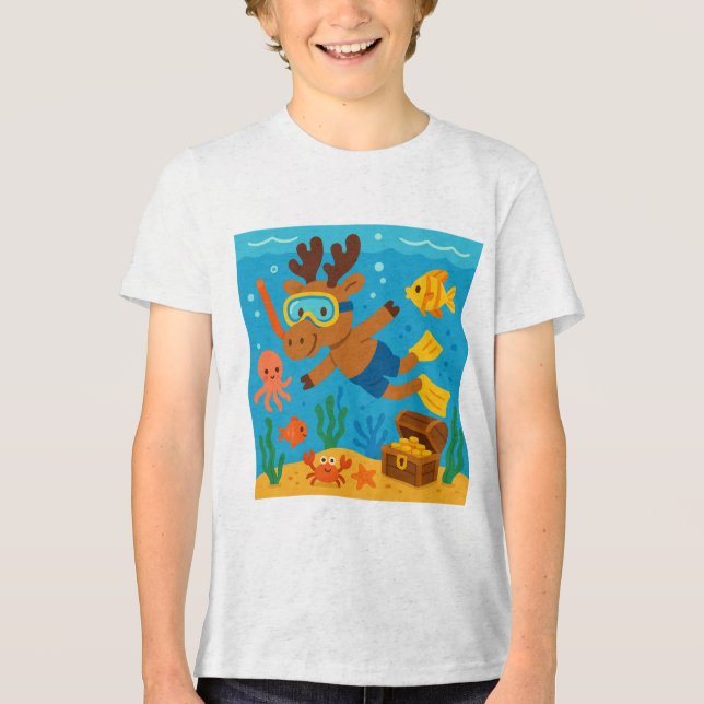 Snorkel Safari - Ocean Explorer T-Shirt för barn (Framsida)