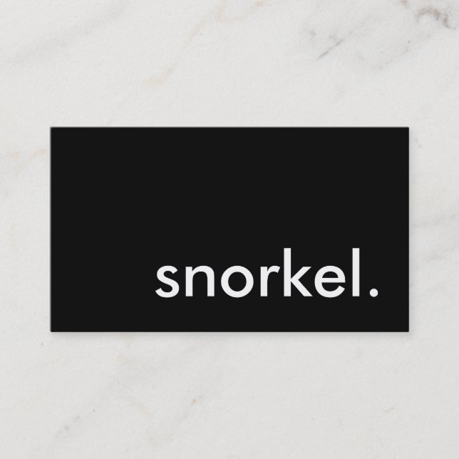 snorkel. visitkort (Framsida)