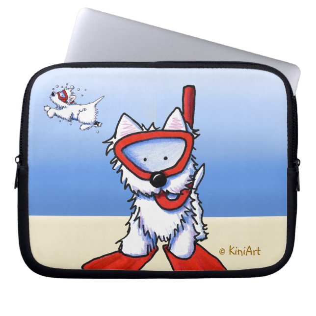Snorkel Westies Laptop sleeve (Framsidan)