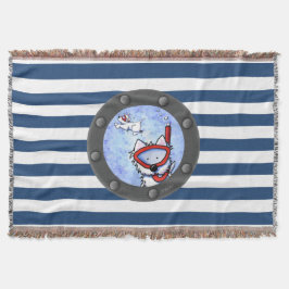 Snorkel Westies Nautical Throw Blanket Filt