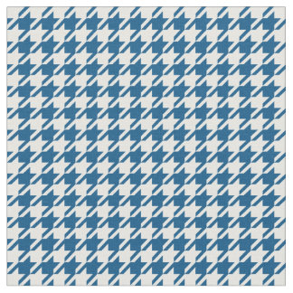 Snorkelblått & vit Houndstooth Tyg