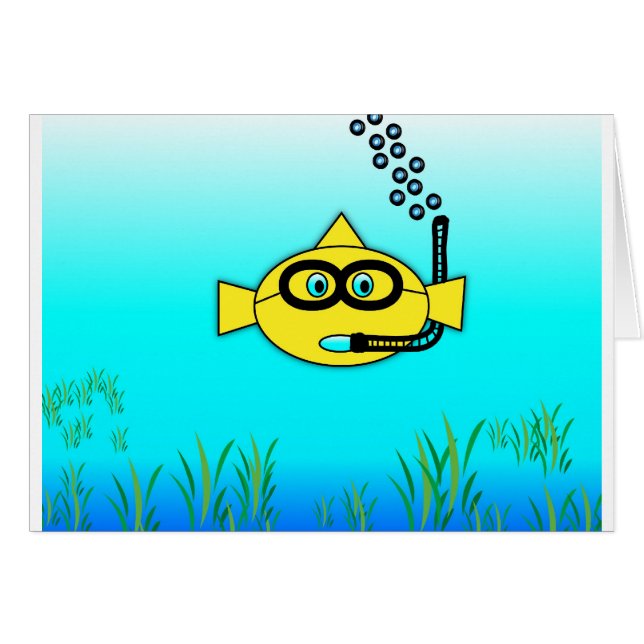 Snorkelfisk Hälsningskort (Framsidan Horizontal)