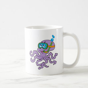 Snorkeling bläckfisk kaffemugg