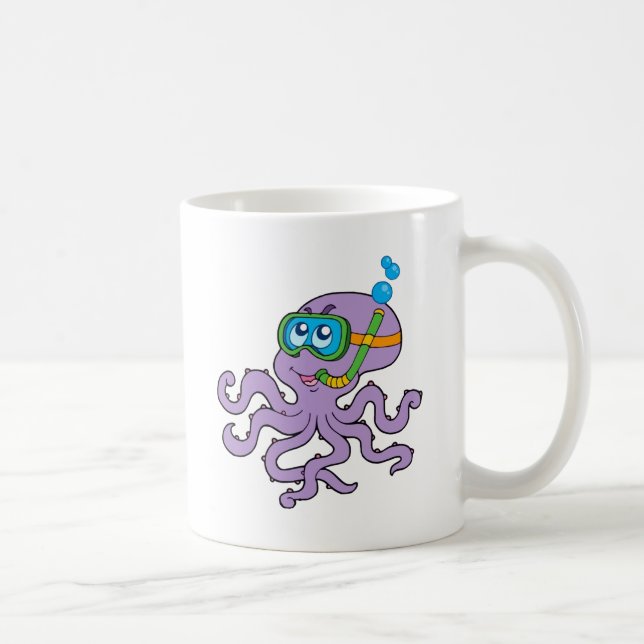 Snorkeling bläckfisk kaffemugg (Höger)