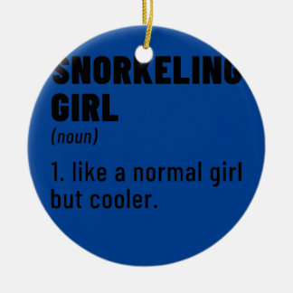 Snorkeling Girl Noun Definition Diver Scuba Julgransprydnad Keramik