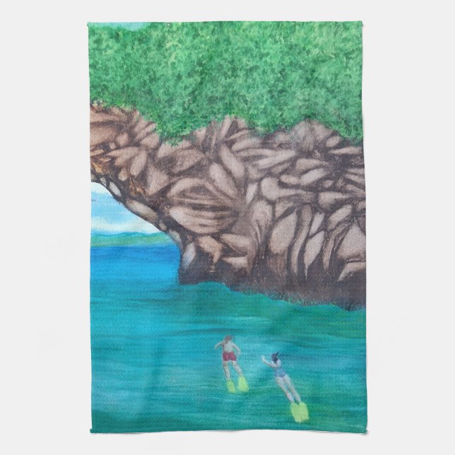 Snorkeling i Paradise Kökshandduk (Vertikal)