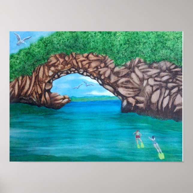 Snorkeling i Paradise Poster (Framsidan)