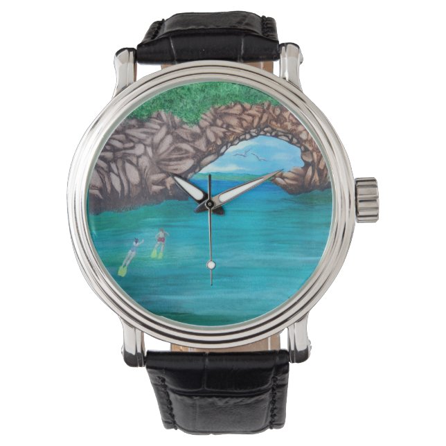 Snorkeling i Wonderland Armbandsur (Framsida)
