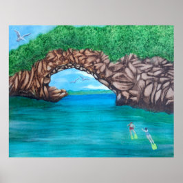 Snorkeling i Wonderland Poster