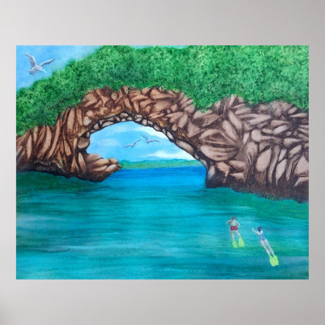 Snorkeling i Wonderland Poster (Framsidan)