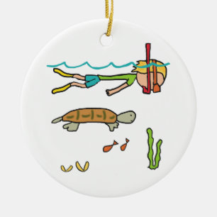 Snorkeling Julgransprydnad Keramik