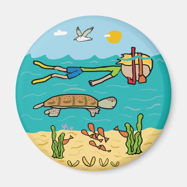 Snorkeling Magnet (Framsidan)