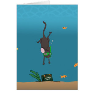 Snorkeling mus hälsningskort