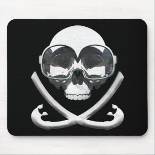 Snorkeling och Dyka Pirat Skull Flagga Musmatta