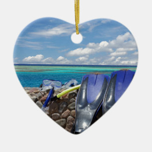 snorkeling verktyg julgransprydnad keramik