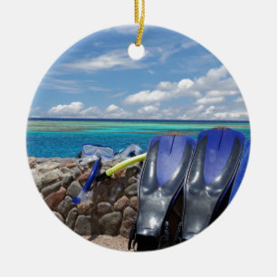 snorkeling verktyg julgransprydnad keramik