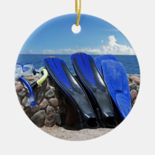 snorkeling verktyg julgransprydnad keramik