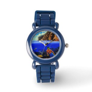 Snorkeling vid Black Sten Armbandsur