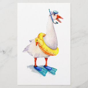 Snorkeling White Goose Brevpapper
