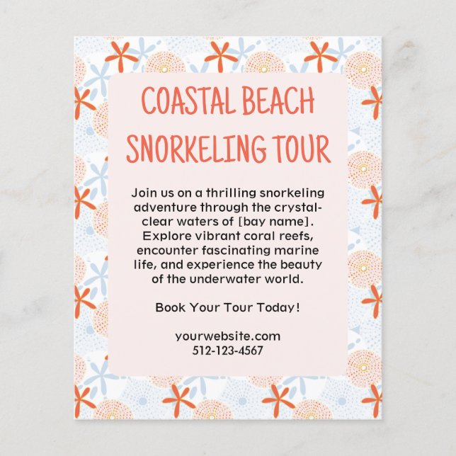 Snorkelings Tur Flyer Tryckt Flyers (Framsida)