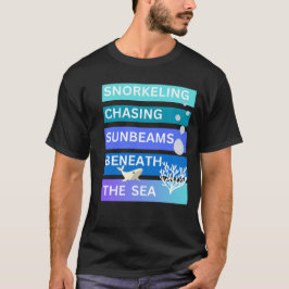 Snorkeljagande solstrålar under havet t shirt