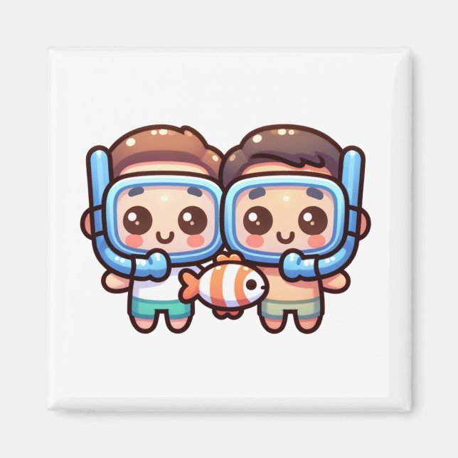 Snorkelkurer Magnet (Framsidan)
