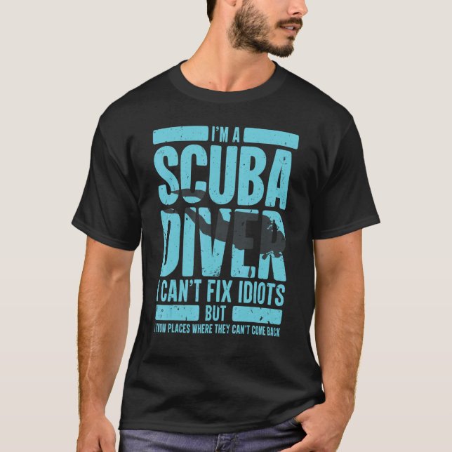 Snorkellivsstilen Scuba Diver Deep Underwater S T Shirt (Framsida)