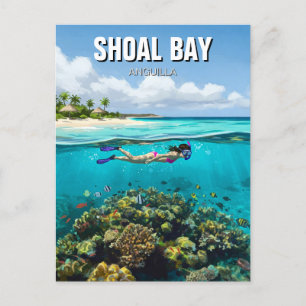 Snorkeln i Shoal Bay Anguilla Travel Vykort