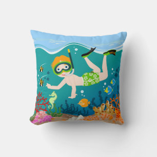 Snorkelpojke under havet kudde