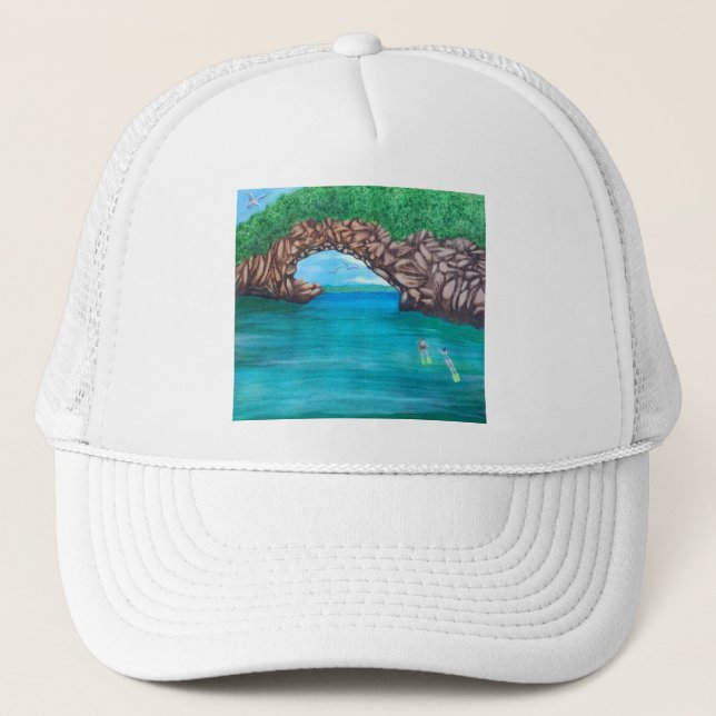 Snorkelsking Wonderland Baseball Cap Keps (Framsida)