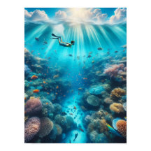 Snorkling på ett korallrev