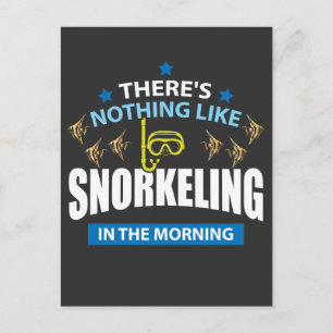 Snorkling på morgonen - Dykarpresent Vykort