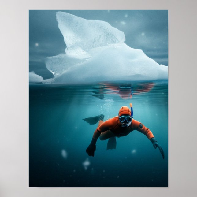 Snorkling under isen poster (Framsidan)