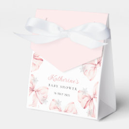 Snörosa baby shower med rosett presentaskar