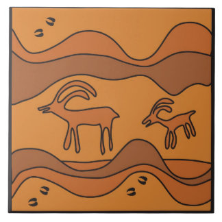 Snörpning genom Snake Gulch Ceramic Tile Kakelplatta