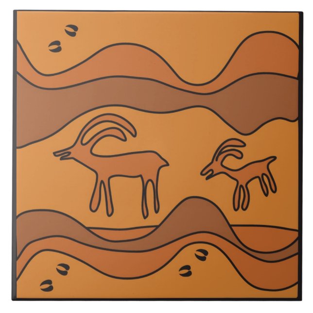 Snörpning genom Snake Gulch Ceramic Tile Kakelplatta (Framsidan)