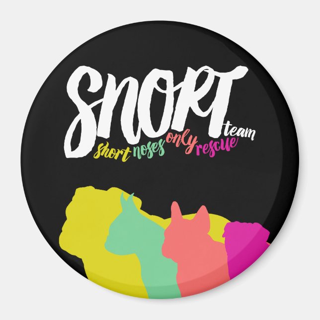 SNORT färg logotyp magnet (Framsidan)