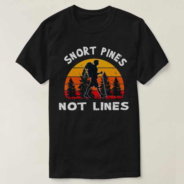Snort Gräs inte Linjer Retro Sol-minimalistisk T Shirt (Design framsida)