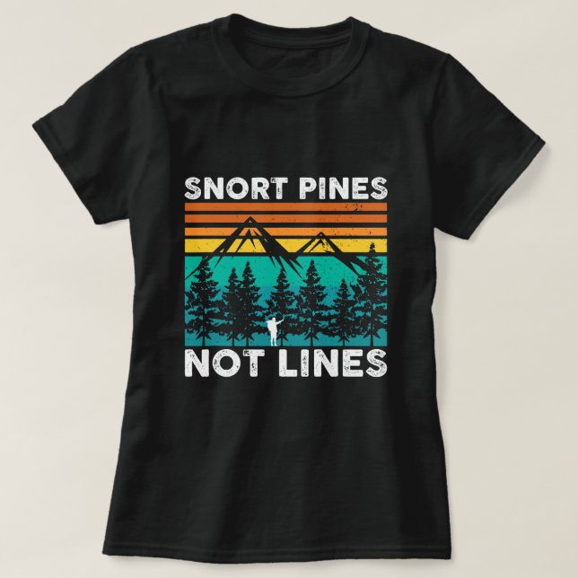 Snortera Gräs inte Linjer Funny Camping Hiking Sco T Shirt (Design framsida)
