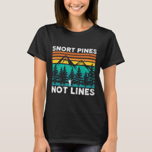 Snortera Gräs inte Linjer Funny Camping Hiking Sco T Shirt