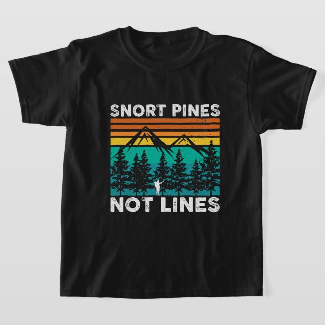 Snortera Gräs inte Linjer Funny Camping Hiking Sco T Shirt (Laydown)