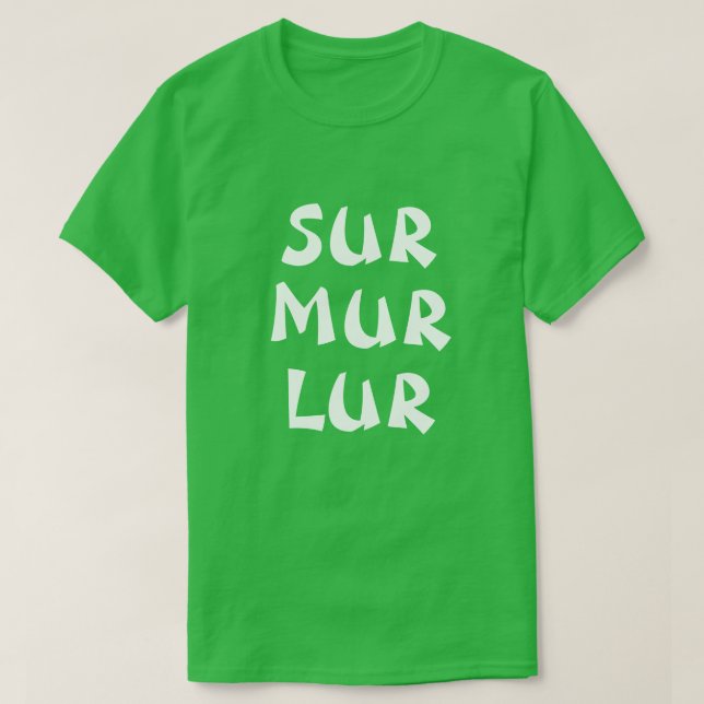 Snörvägg i norsk grönt tee shirt (Design framsida)