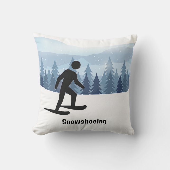 Snöskingningsdesign Kudde (Framsida)
