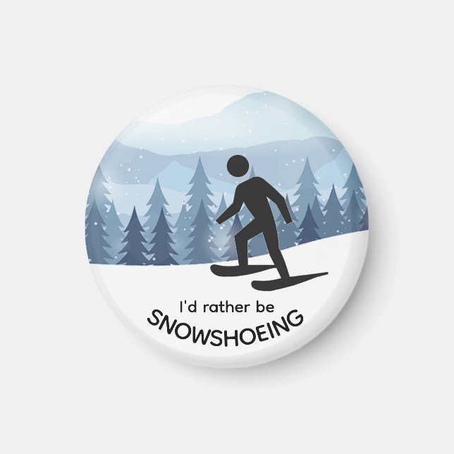Snöskingningsdesign Magnet (Framsidan)