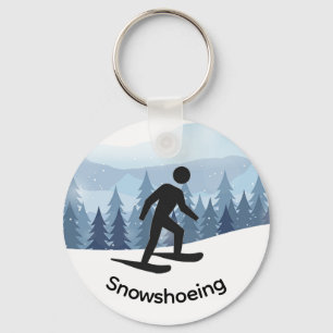 Snöskingningsdesign Nyckelring