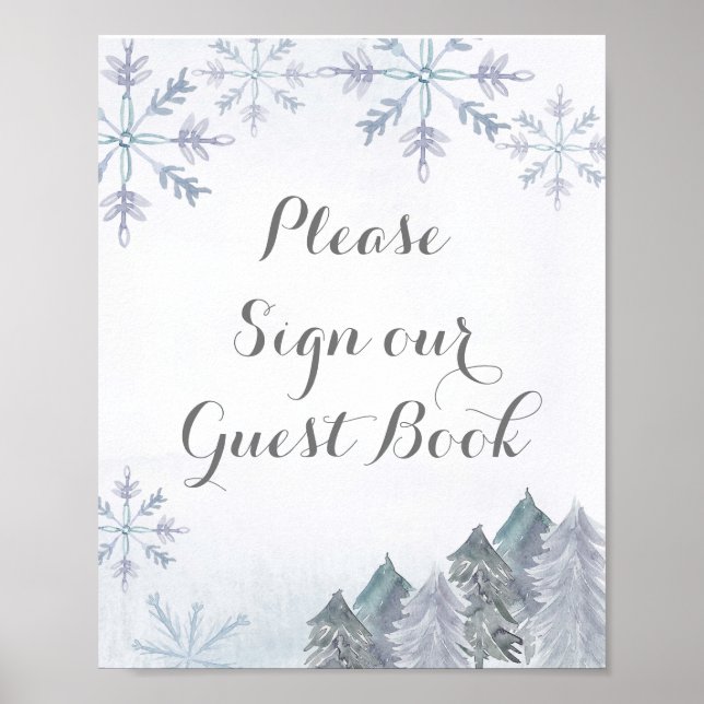 Snöskog Underteckna vår gäst Bok Poster (Framsidan)