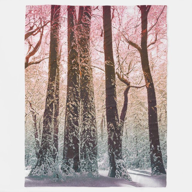  SNÖSKOGSNATUR FLEECEFILT (Framsidan)